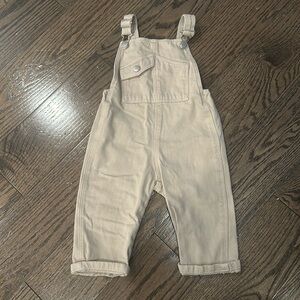Zara kids beige denim overall. Size 9-12 months.